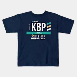 Kyiv (KBP) Airport Code Baggage Tag Kids T-Shirt